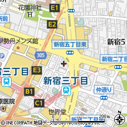 東京都新宿区新宿3丁目11周辺の地図