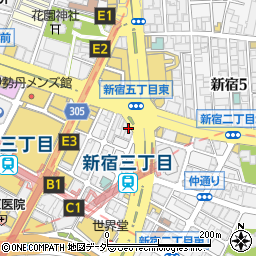東京都新宿区新宿3丁目11-11周辺の地図