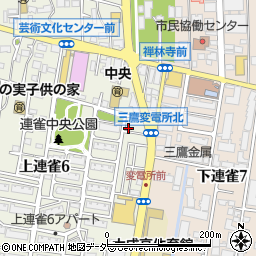 東京都三鷹市上連雀6丁目2-6周辺の地図