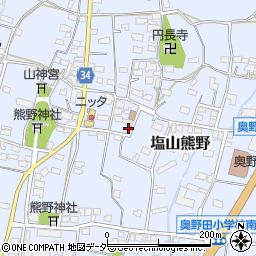 山梨県甲州市塩山熊野1184周辺の地図