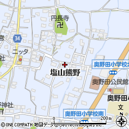山梨県甲州市塩山熊野1118周辺の地図