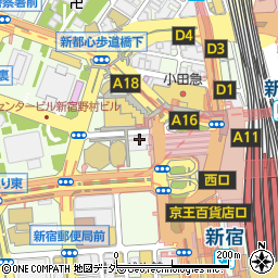 新宿西口駅前眼科周辺の地図