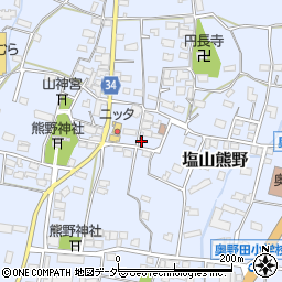 山梨県甲州市塩山熊野1185周辺の地図