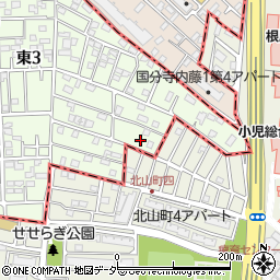 東京都国立市東3丁目23-3周辺の地図