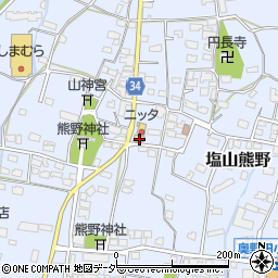 山梨県甲州市塩山熊野1195-3周辺の地図
