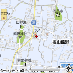山梨県甲州市塩山熊野1183周辺の地図
