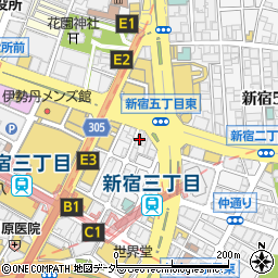 東京都新宿区新宿3丁目11-6周辺の地図