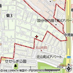 東京都国立市東3丁目23-5周辺の地図