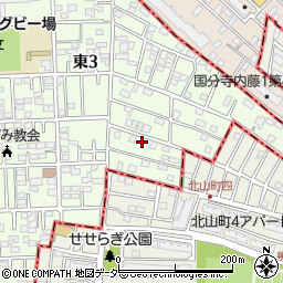 東京都国立市東3丁目21-30周辺の地図