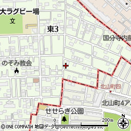 東京都国立市東3丁目21-28周辺の地図