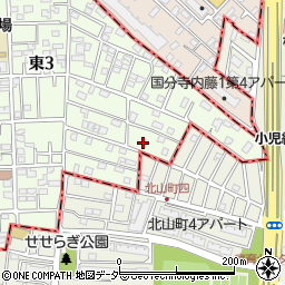 東京都国立市東3丁目23-14周辺の地図