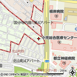 東京都国立市東3丁目33-3周辺の地図