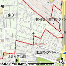 東京都国立市東3丁目23-13周辺の地図