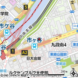 トライウェル市ヶ谷ビル駐車場周辺の地図