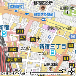 株式会社ディスクユニオン　新宿クラシック館周辺の地図
