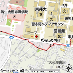 東邦大学習志野学生食堂周辺の地図