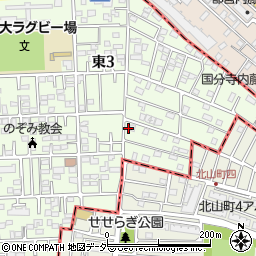 東京都国立市東3丁目21-12周辺の地図