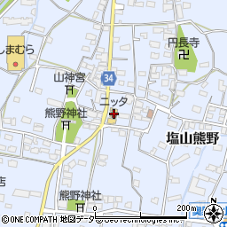 山梨県甲州市塩山熊野1195周辺の地図