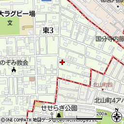 東京都国立市東3丁目21-13周辺の地図