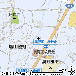 山梨県甲州市塩山熊野434周辺の地図