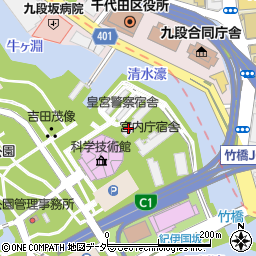 東京都千代田区北の丸公園6周辺の地図