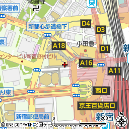 三菱ＵＦＪ銀行新宿西支店周辺の地図