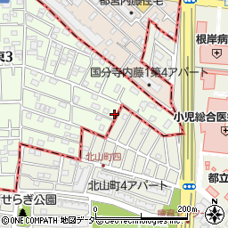 東京都国立市東3丁目24-1周辺の地図