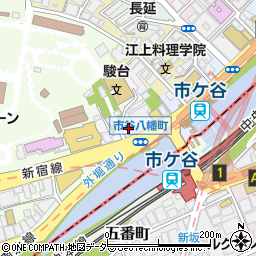 東京都新宿区市谷八幡町14周辺の地図