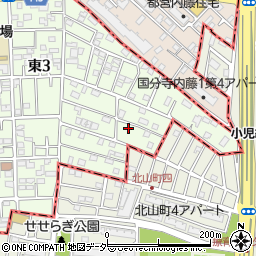 東京都国立市東3丁目23-8周辺の地図