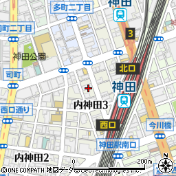 東京都千代田区内神田3丁目17周辺の地図