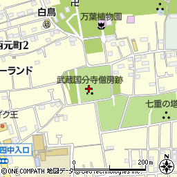 武蔵国分寺跡周辺の地図