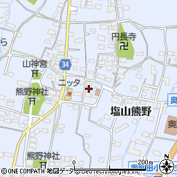 山梨県甲州市塩山熊野1191周辺の地図