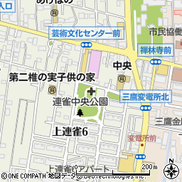 東京都三鷹市上連雀6丁目13周辺の地図