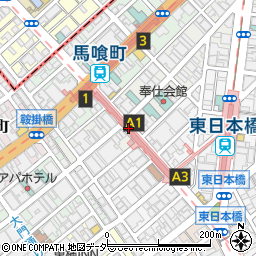 馬喰横山駅周辺の地図