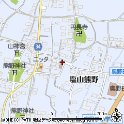 山梨県甲州市塩山熊野1188周辺の地図