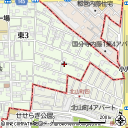 東京都国立市東3丁目23-7周辺の地図