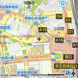 〒163-1521 東京都新宿区西新宿 新宿エルタワー（２１階）の地図