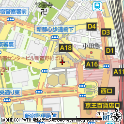 ＳＢＩ新生銀行新宿フィナンシャルセンター ＡＴＭ周辺の地図