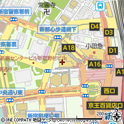 銀座ライオン 新宿エルタワー店周辺の地図