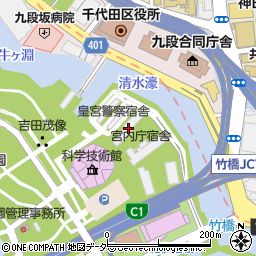 東京都千代田区北の丸公園6-3周辺の地図