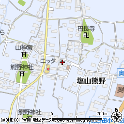 山梨県甲州市塩山熊野1190周辺の地図