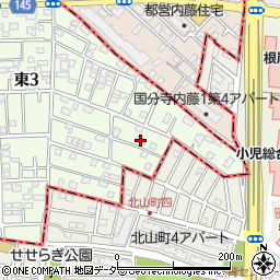 東京都国立市東3丁目24-3周辺の地図