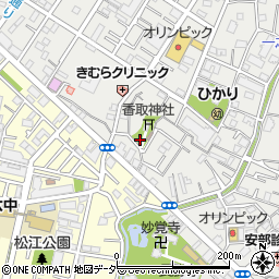 西一之江香取児童遊園周辺の地図