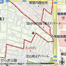 東京都国立市東3丁目24-13周辺の地図