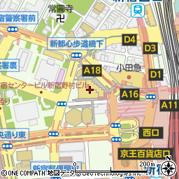 みずほ銀行新宿エルタワー ＡＴＭ周辺の地図