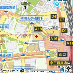 ガスト新宿西口エルタワー店周辺の地図