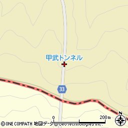 甲武トンネル周辺の地図