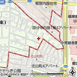 東京都国立市東3丁目24-15周辺の地図