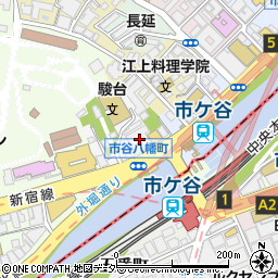 タイムズ市ヶ谷駅前駐車場周辺の地図