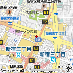 鳴門鯛焼本舗　新宿３丁目店周辺の地図